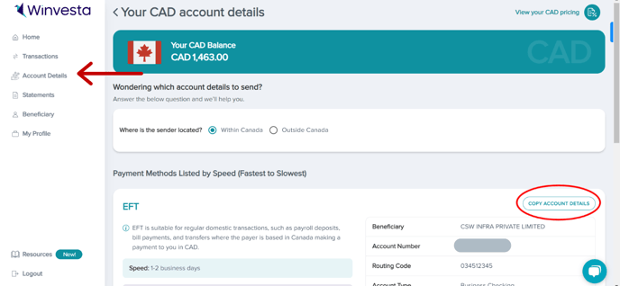 CAD Account details (1)